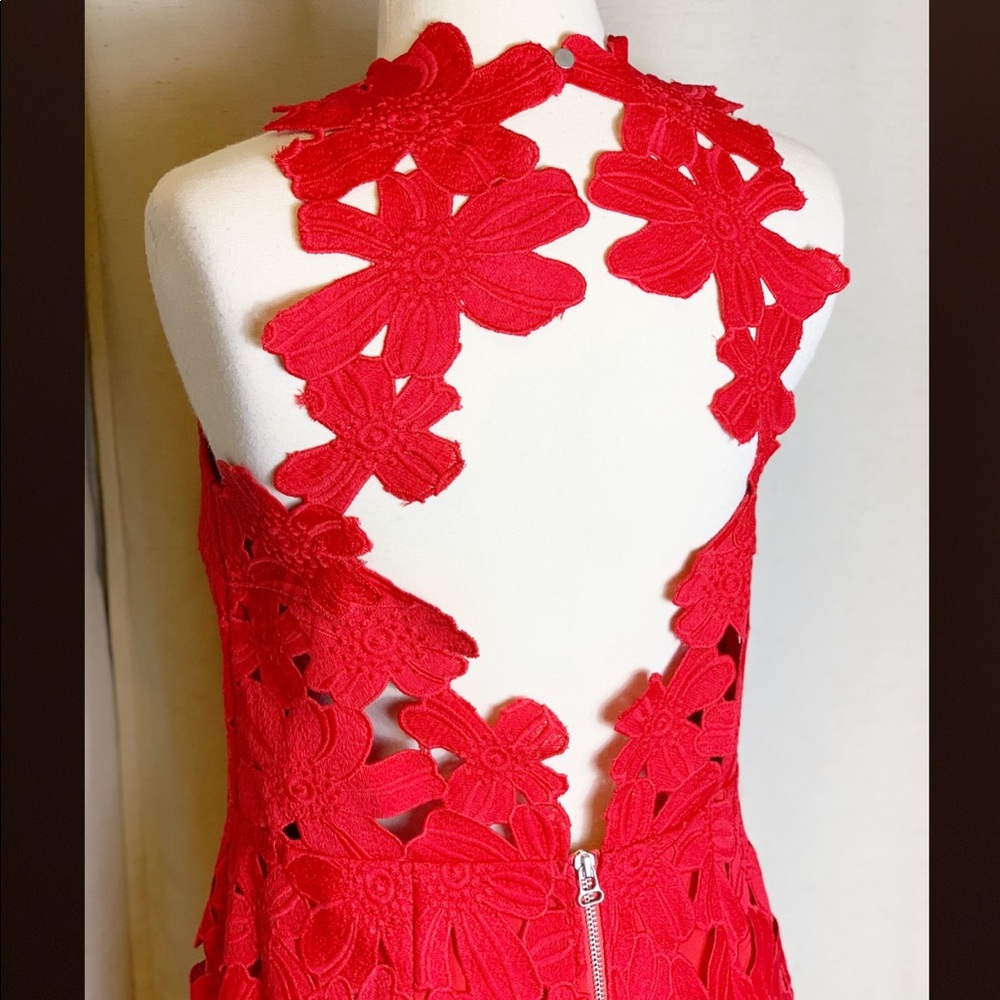 Saylor for Free People Jessa Red Lace Dress - Picture 5 of 12